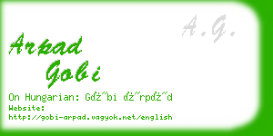 arpad gobi business card